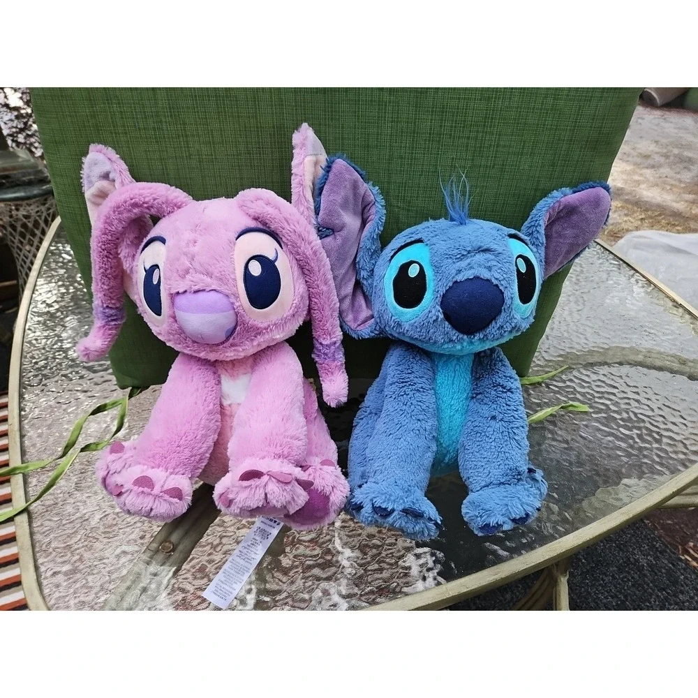Disney Lilo and Stitch Pink Angel Fluffy Plush 12
